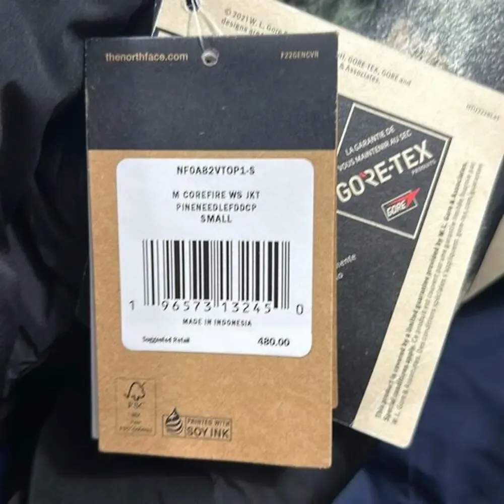 NWT The North Face Corefire Windstopper Hooded‎ Down Jacket Size Small